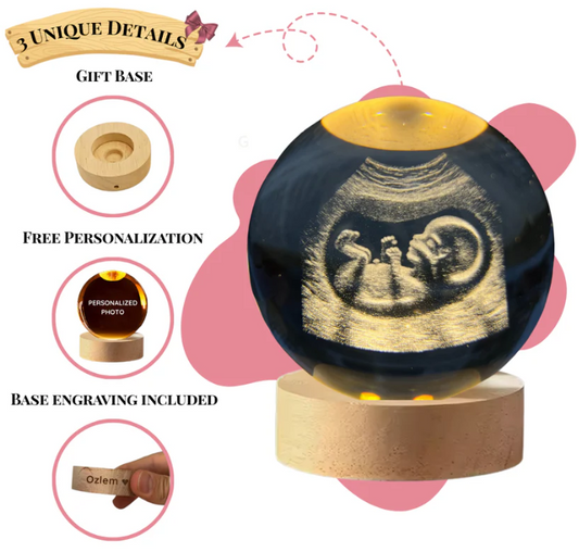 AuraMemory™ - Crystal Sphere with Personalized Photo & Engraving